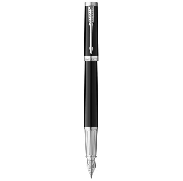 Stylo plume PARKER INGENUITY  Noir  Finition chromée  Plume Moyenne  cartouche d'encre noire  coffret cadeau