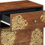 vidaXL Table de chevet Marron miel Bois massif 50 x 33 x 60 cm Durable