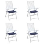 vidaXL Coussins de palette lot de 4 bleu marine 50x50x4cm tissu oxford