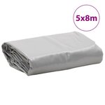 vidaXL Bâche gris 5x8 m 650 g/m²