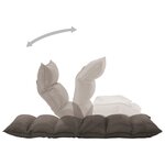 vidaXL Chaise pliable de sol Taupe Tissu