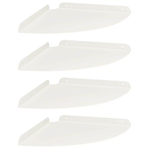 vidaXL Étagère flottante avec étagère 4 Pièces Blanc 30 x 30 x 2 cm