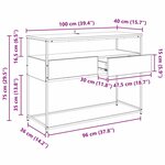 vidaXL Table console avec tiroir Bois Ancien 100 x 40 x 75 cm