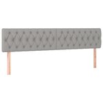 vidaXL Sommier à lattes de lit avec matelas Gris clair 200x200cm Tissu