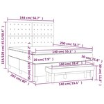 vidaXL Sommier à lattes de lit et matelas Vert foncé 140x200cm Velours