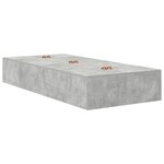 vidaXL Cadre de lit avec rangement Gris béton 90 cm Bois d'ingénierie