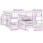 vidaXL Ensemble de canapés d'extérieur 7 Pièces Naturel et Beige