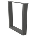 vidaXL Pieds de table basse en forme de V  2 pièces  anthracite  60 x (42-43 3) cm  acier
