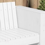 vidaXL Canapé de jardin Blanc 134 x 60 x 62 cm Pin massif