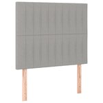 vidaXL Sommier à lattes de lit avec matelas Gris clair 90x200 cm Tissu