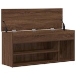 vidaXL Banc à chaussures chêne marron 102x30 5x45 cm bois d'ingénierie