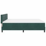 vidaXL Lit à ressorts avec matelas Vert foncé 180 x 200 cm tissu