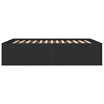 vidaXL Cadre de lit sans matelas noir 160x200 cm