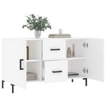 vidaXL Buffet blanc 100x36x60 cm bois d'ingénierie