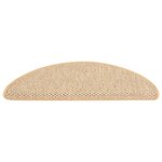 vidaXL Tapis d'escalier autocollants 15 Pièces 65x21x4 cm Beige clair