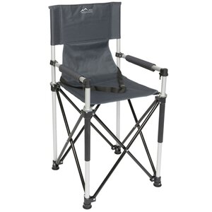 Bo-Camp Chaise haute pliable pour enfants Aluminium Gris