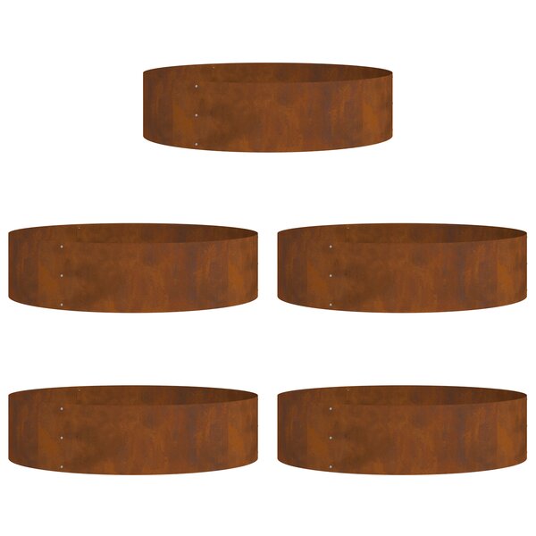 vidaXL Planteurs en acier corten Acier corten Grand