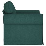 vidaXL Canapé Vert foncé 215 x 82 x 80 cm tissu