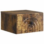 vidaXL Cabinet de chevet mural Chêne fumé 33 x 34 5 x 20 cm