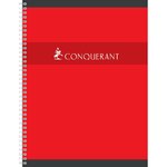 Cahier Spiralé 24x32CM 100p 70g grands carreaux coloris aléatoires CONQUÉRANT