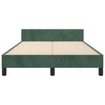 vidaXL Cadre de lit avec tête de lit vert foncé 120x190 cm velours