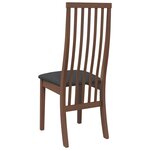 vidaXL Chaises à manger coussins 2 Pièces marron bois massif caoutchouc
