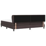 vidaXL Lit à ressorts avec matelas Marron foncé 200 x 200 cm tissu