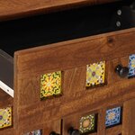 vidaXL Cabinet de chevet Marron 50 x 33 x 60 cm Bois de mangue massif