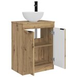 vidaXL Meuble de salle de bain avec évier Chêne artisanal
