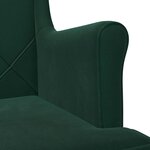vidaXL Fauteuil Vert foncé Velours