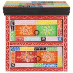 vidaXL Cabinet de chevet Multicolore 40x30x40 cm Bois massif Mango