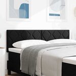 vidaXL Tête de lit LED Noir 160 cm tissu