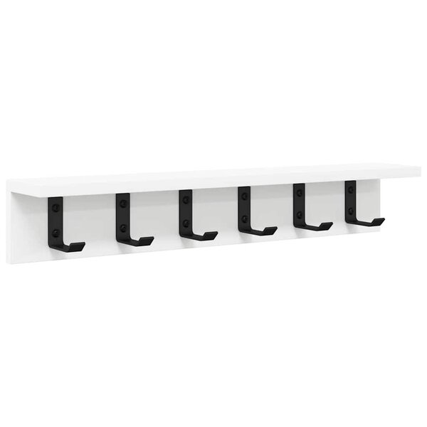 vidaXL Porte-manteau mural Blanc 60 x 10.5 x 10.5 cm Bois d'ingénierie