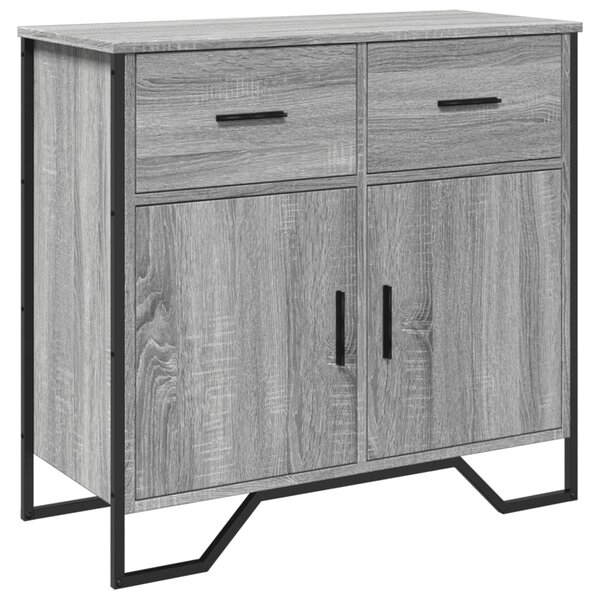 vidaXL Buffet sonoma gris 79 5x35 5x74 5 cm bois d'ingénierie