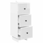 vidaXL Armoire à tiroirs Blanc brillant 33 x 34 5 x 90 cm