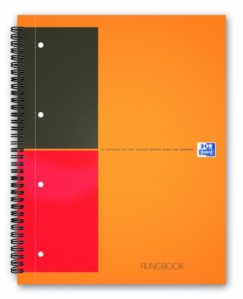 International Collegeblock 'FILINGBOOK' A4+ Ligné 200 p 90g OXFORD