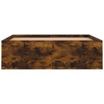 vidaXL Cadre de lit chêne fumé 120x190 cm petit double