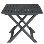 vidaXL Ensemble de bistro pliable 3 Pièces Plastique Anthracite