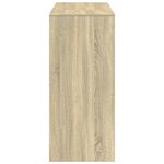 vidaXL Table de bar avec étagère chêne sonoma bois d'ingénierie
