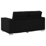 vidaXL Canapé Noir 160 x 80 x 84 cm tissu
