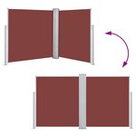 vidaXL Auvent latéral rétractable Marron 140 x 600 cm