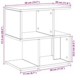 vidaXL Tables de chevet 2 Pièces chêne artisanal bois d'ingénierie