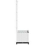 vidaXL Jardinière avec treillis Blanc 40x40x136 cm PP