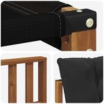 vidaXL Ensemble de canapés d'extérieur 10 pc Naturel et Noir