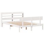vidaXL Cadre de lit sans matelas blanc 150x200 cm bois de pin massif