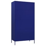 vidaXL Garde-robe Bleu marine 90x50x180 cm Acier