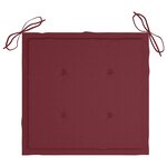 vidaXL Chaises de jardin avec coussins lot de 2 Teck solide et acier