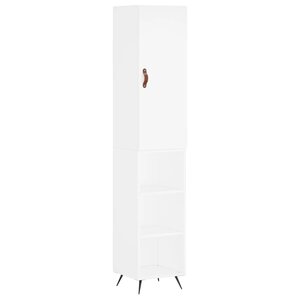 vidaXL Buffet haut Blanc 34 5x34x180 cm Bois d'ingénierie
