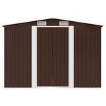 vidaXL Abri de stockage pour jardin Marron 257x205x178 cm Acier