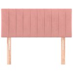 vidaXL Tête de lit Rose 100x5x78/88 cm Velours